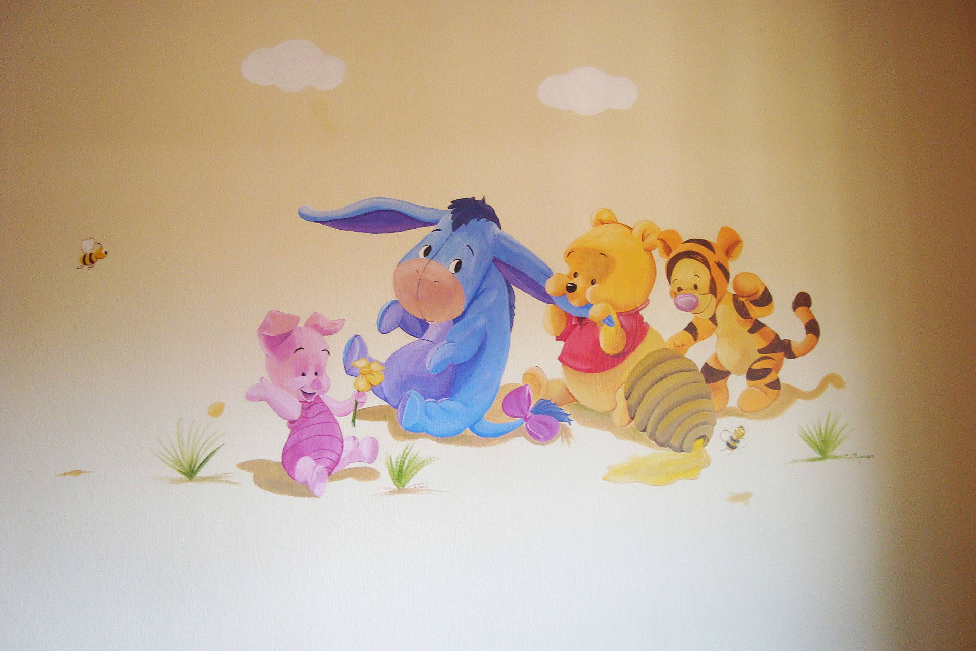 Mural Disney Winnie De Pooh Bebe Murales Y Cuadros